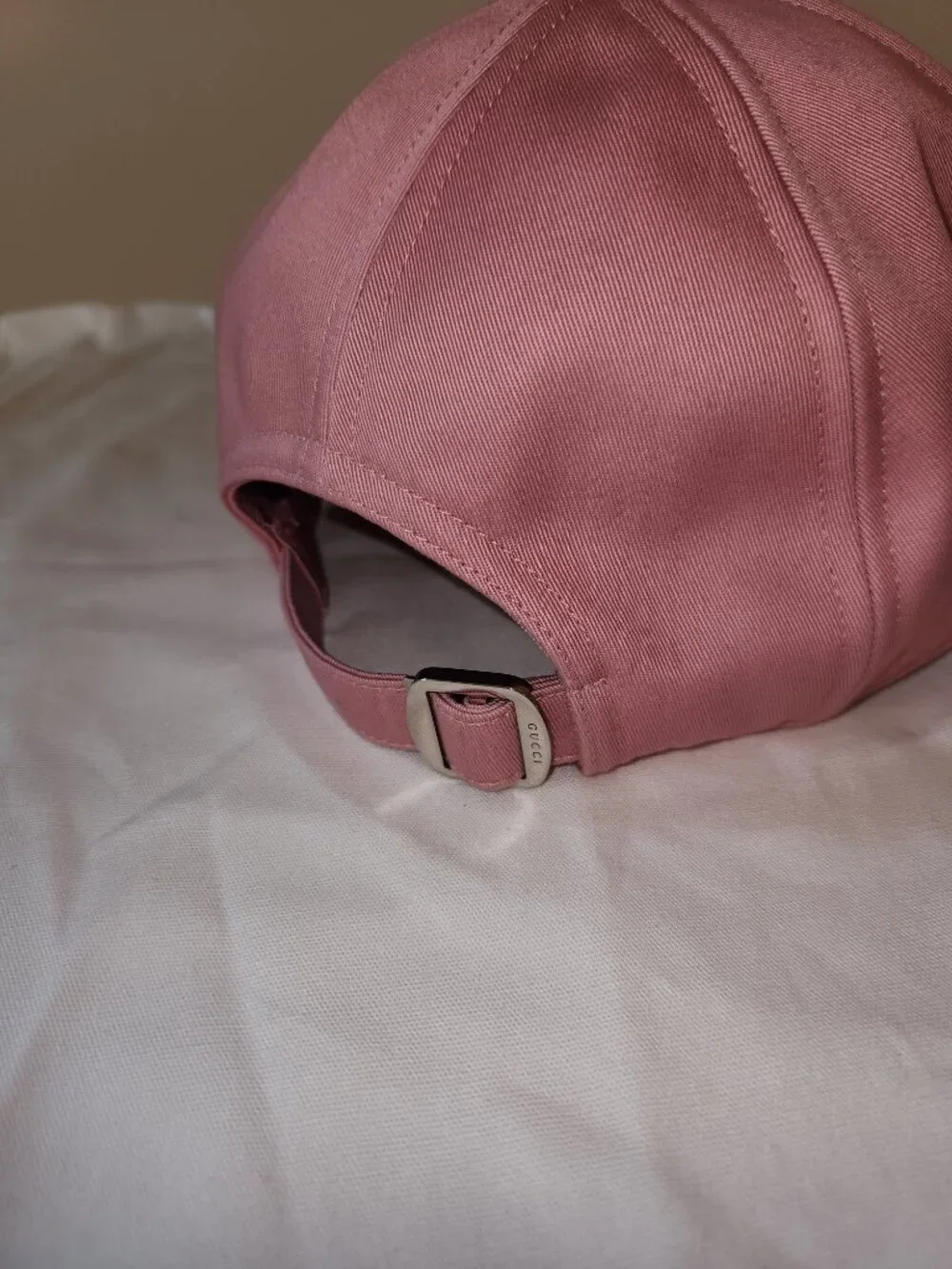 NWT Gucci embroidered logo cotton baseball cap hat - size S; Rtl $560